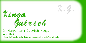 kinga gulrich business card